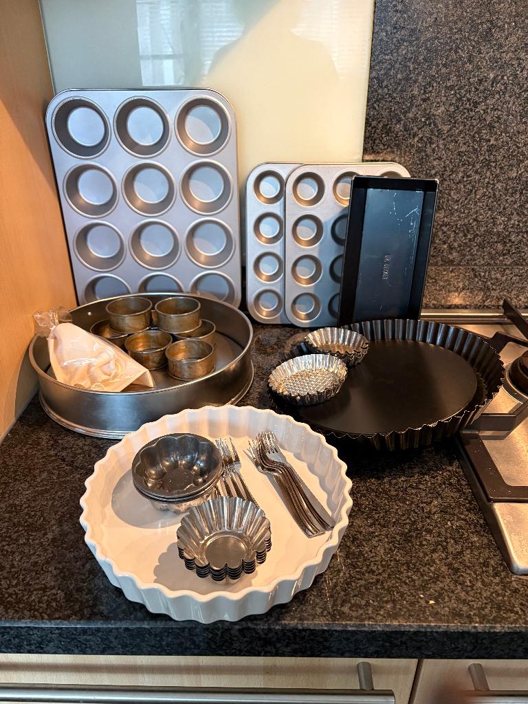 Starterset bakvormen, Ophalen, Gebruikt, Taarten of Cupcakes, Bakvorm