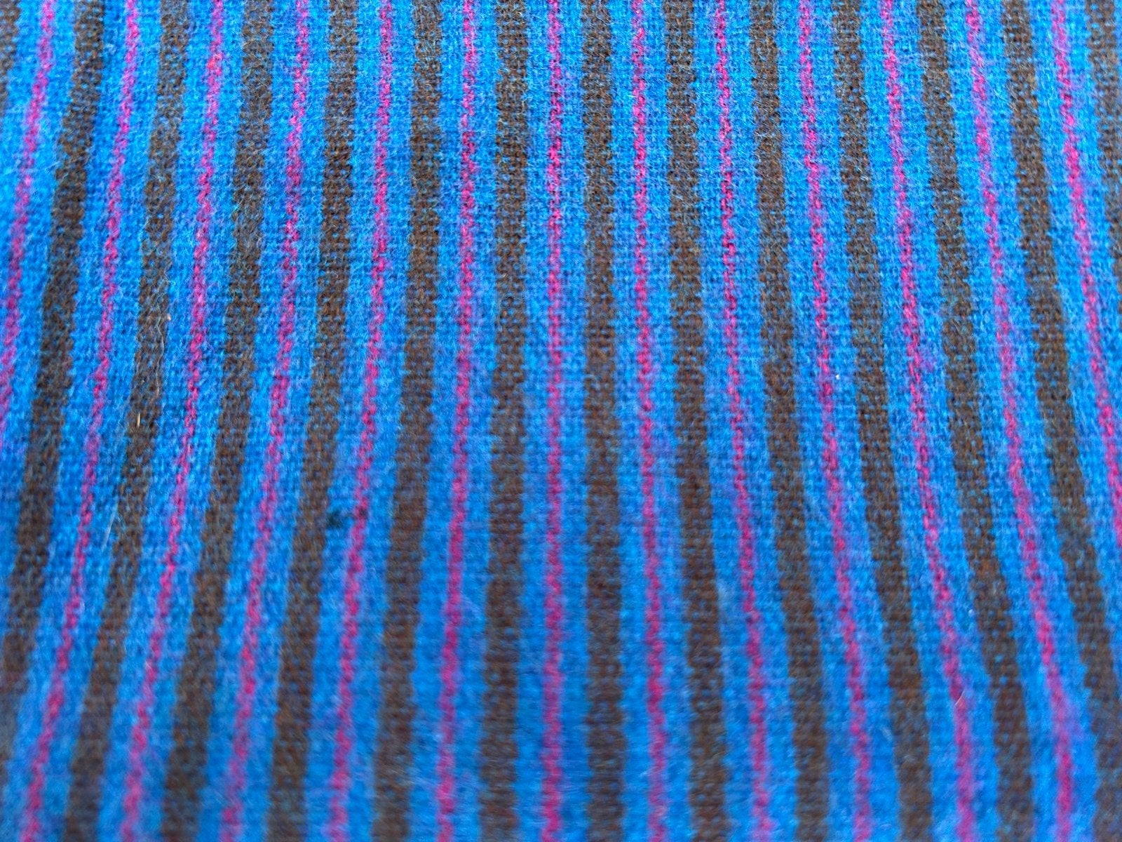 Kobalt gestreept lapje, voelt wollig aan, Gebruikt, Wol, Blauw, Ophalen of Verzenden