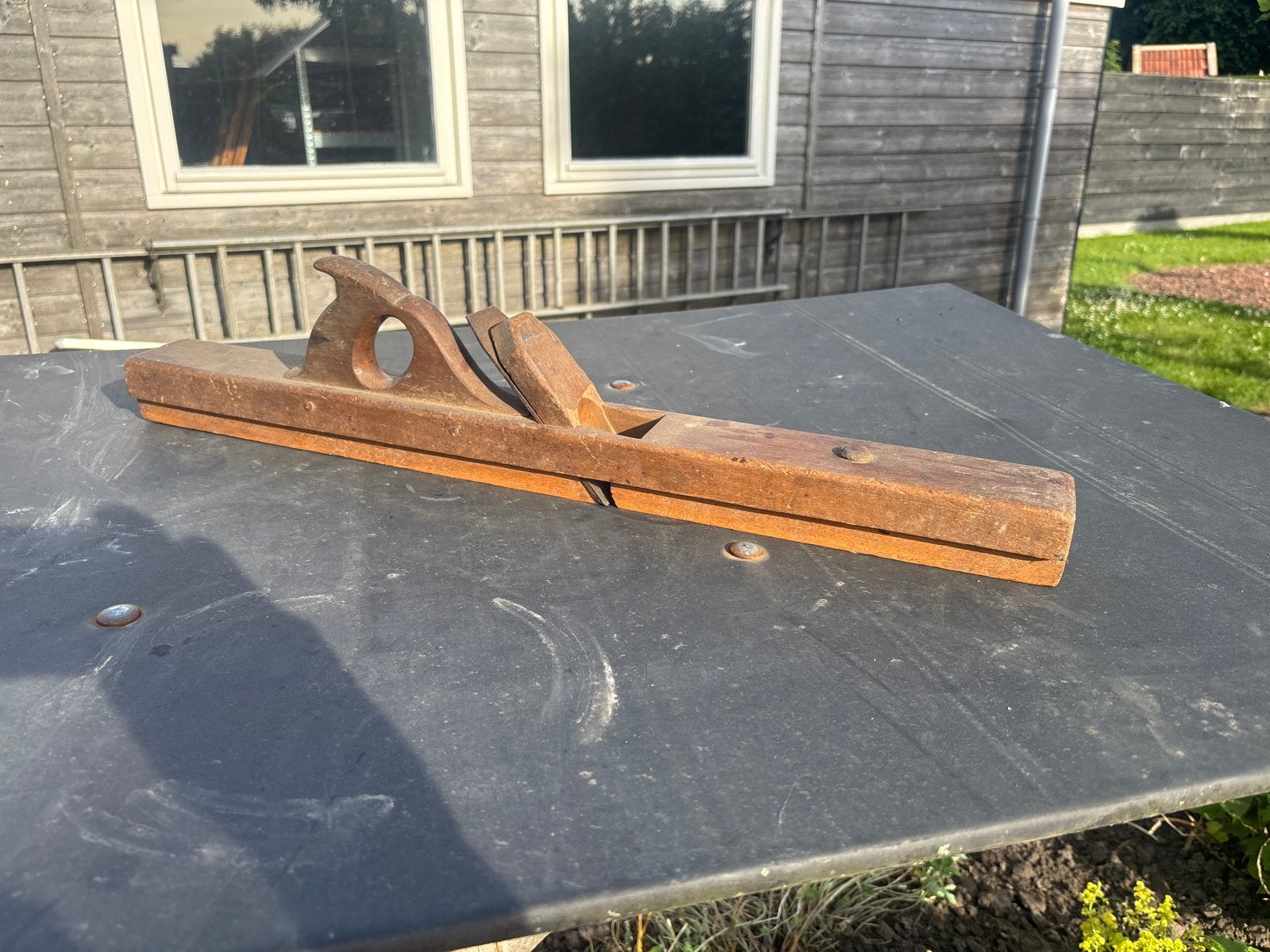 Antieke houten schaaf 80 cm, Antiek en Kunst, Antiek | Gereedschap en Instrumenten, Ophalen of Verzenden