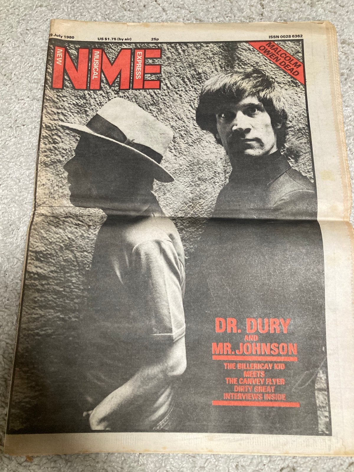 NME 1980 UB40 Ian Dury PLASMATICS Arnie Prole WIRE Jeff Beck, Ophalen of Verzenden, Muziek, Film of Tv