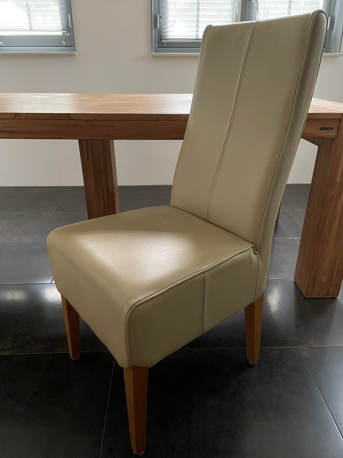 Eetkamer Stoelen 8 stuks, leder, per stuk  bieden, Ophalen, Gebruikt, Vijf, Zes of meer stoelen
