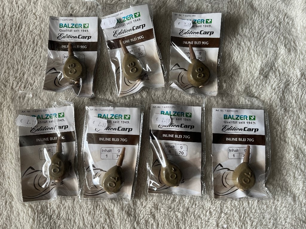 adv 288 / NIEUW mixset 7 stuks karperlood 70 en 90 gr, Watersport en Boten, Hengelsport | Karpervissen, Ophalen of Verzenden, Nieuw