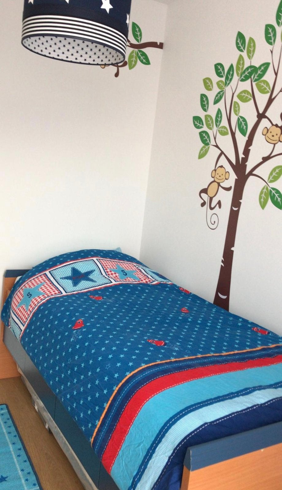 2 Stoere dekbedovertrekken met raketten en sterren, Ophalen, Gebruikt, Overige merken, Blauw