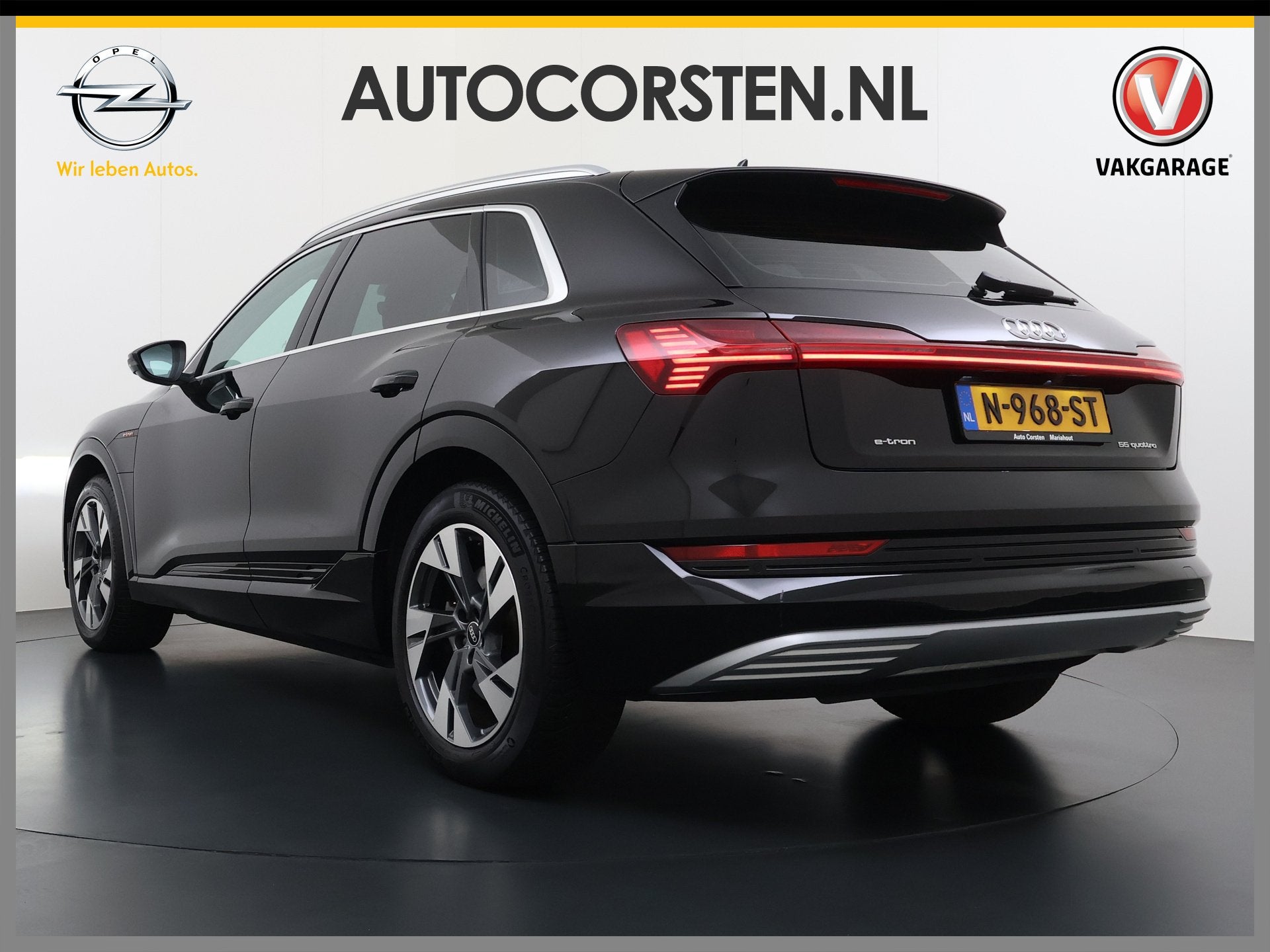 Audi e-tron 55 408PK Quattro Advanced Edition Plus 95kWh SOH, Automaat, 131 €/maand, Zwart, 95 kWh
