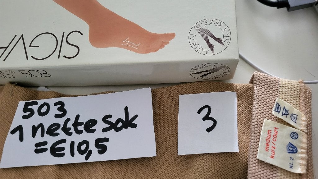 1Sigvaris Therapeutische Elastische Kous Steunkous Brace n 3, Ophalen of Verzenden, Nieuw