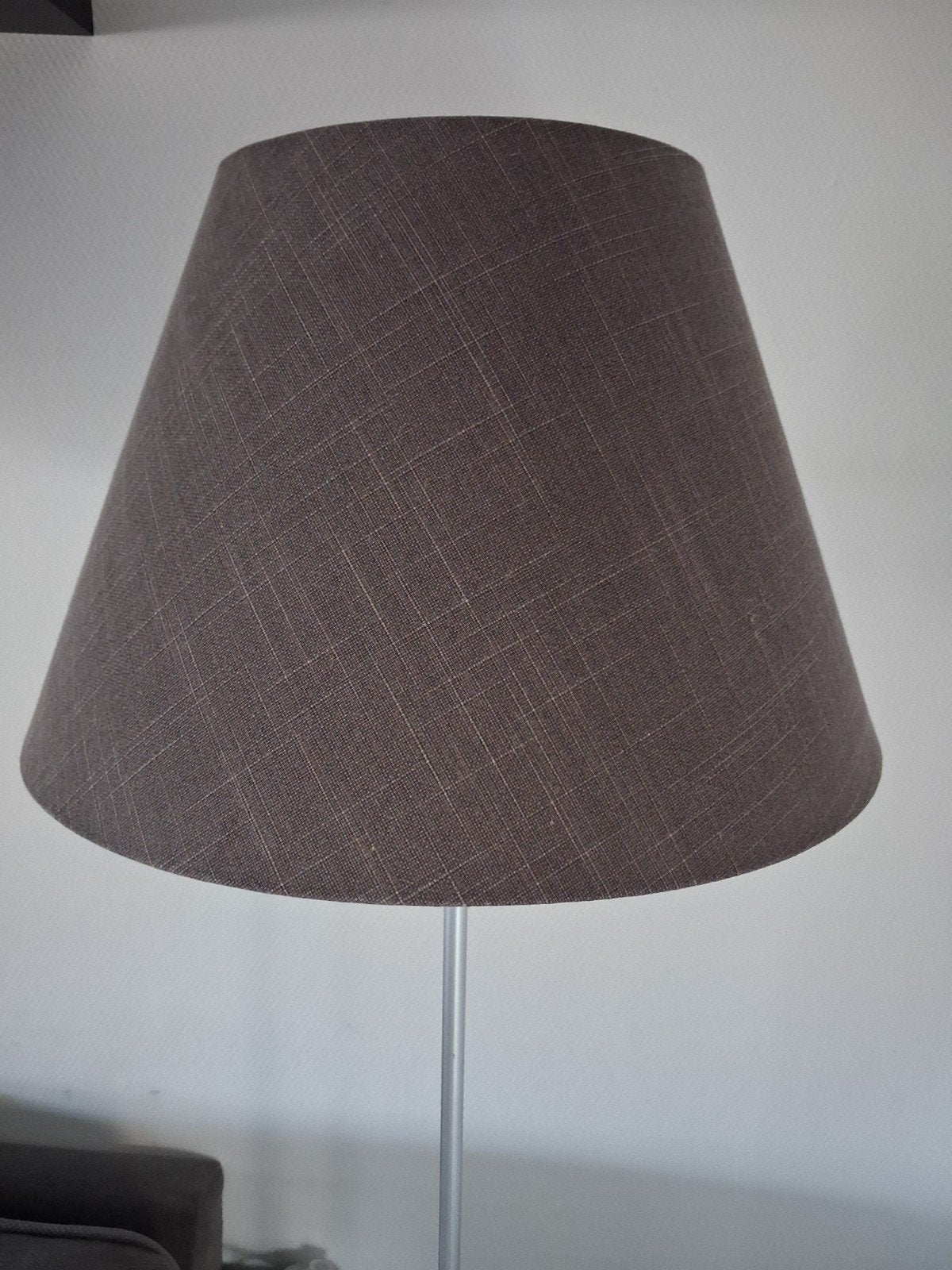 Moderne staande lamp met stoffen kap, Huis en Inrichting, Ophalen, Gebruikt, Metaal, E27 (groot)