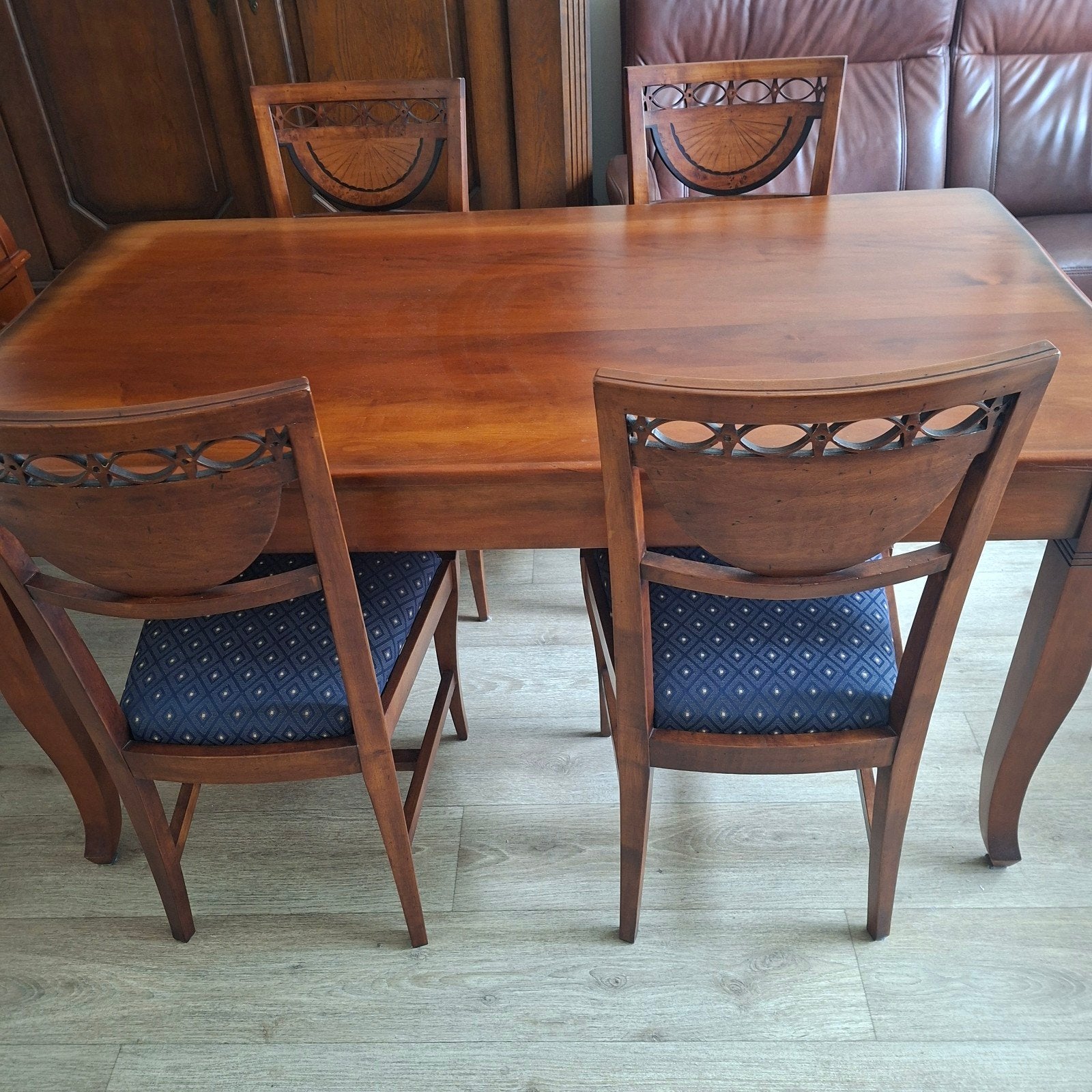 eettafel met 4 stoelen, Ophalen, Gebruikt, 4 tot 6 stoelen