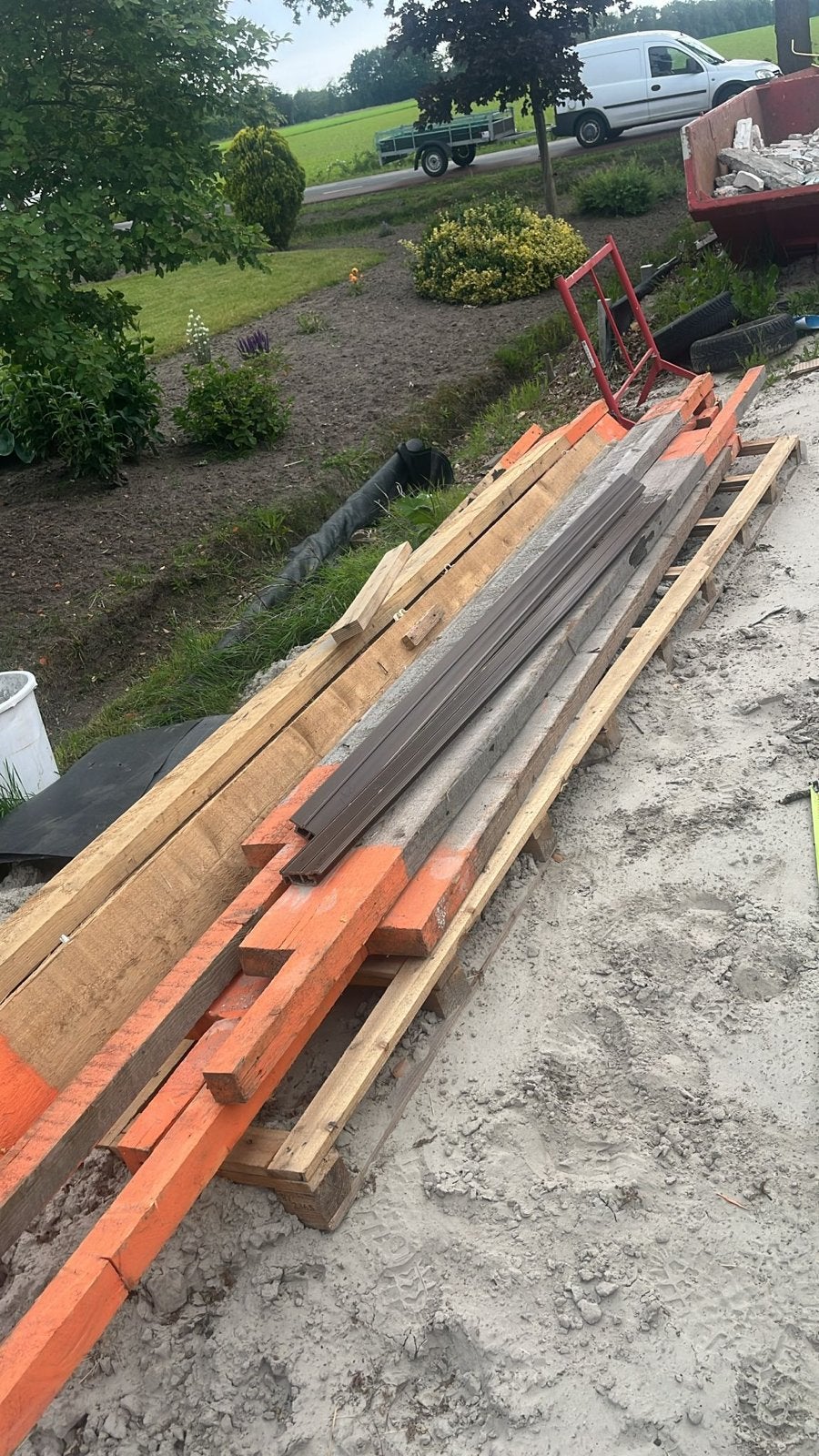 60x200 houten balken, gebruikt, Doe-het-zelf en Verbouw, Hout en Planken, Ophalen, Gebruikt, Balk, Overige houtsoorten