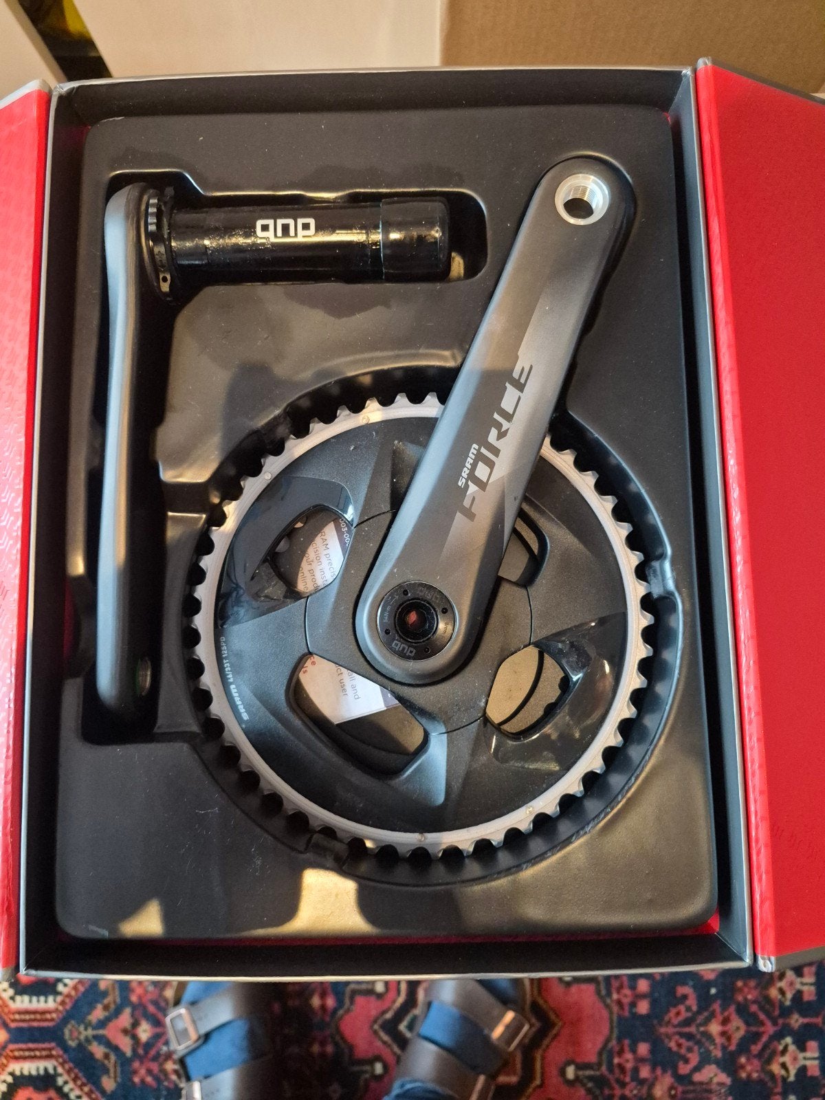 SRAM Force DUB Crankstel met Kettingbladen, Fietsen en Brommers, Fietsonderdelen, Crankstel of Pedalen, Ophalen of Verzenden, Zo goed als nieuw