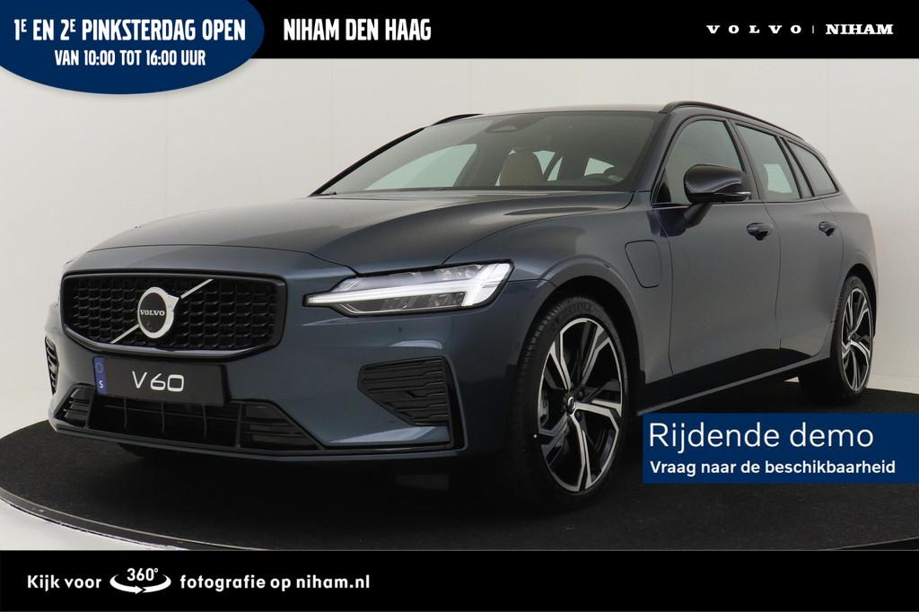 Volvo V60 T6 PLUG-IN HYBRID AWD PLUS DARK -GEVENT.LEDER|360, Auto's, Volvo, Automaat, 12 maanden, Stof, Euro 6