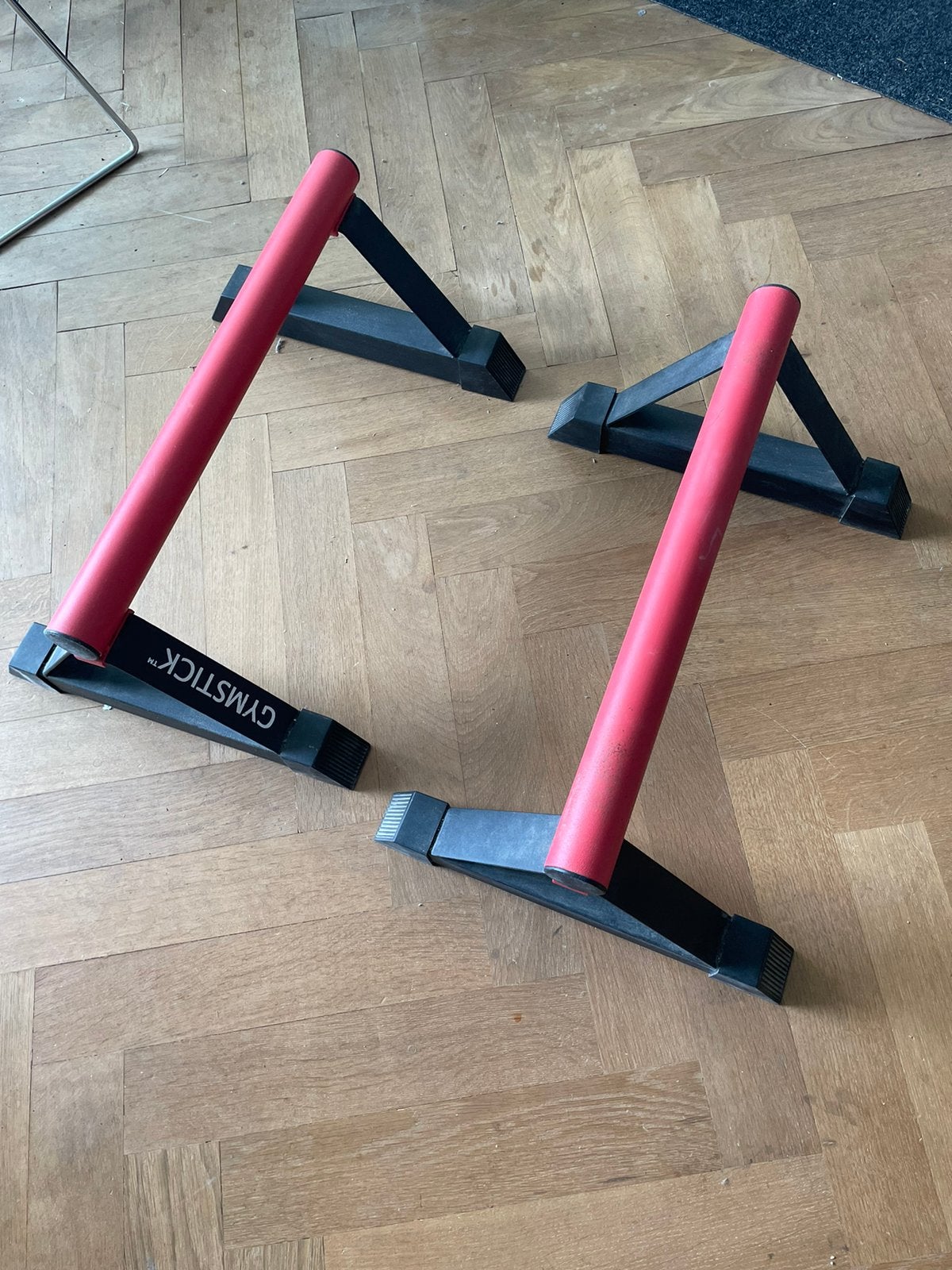 Gymstick Parallettes58.5 x 43 x 28.2 cm, Ophalen of Verzenden, Zo goed als nieuw, Buik, Push-up steun