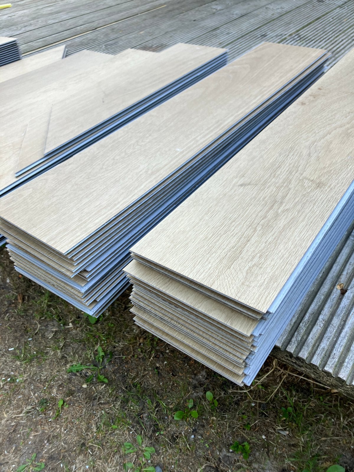PVC klik laminaat vloer, Huis en Inrichting, Stoffering | Vloerbedekking, Ophalen, Gebruikt, Beige, 5 tot 10 m²