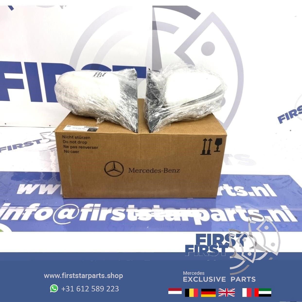 W205 SPIEGEL LINKS / RECHTS Mercedes C Klasse 2014-2021 MB W, Auto-onderdelen, Spiegels, Gebruikt, -, Ophalen of Verzenden, -