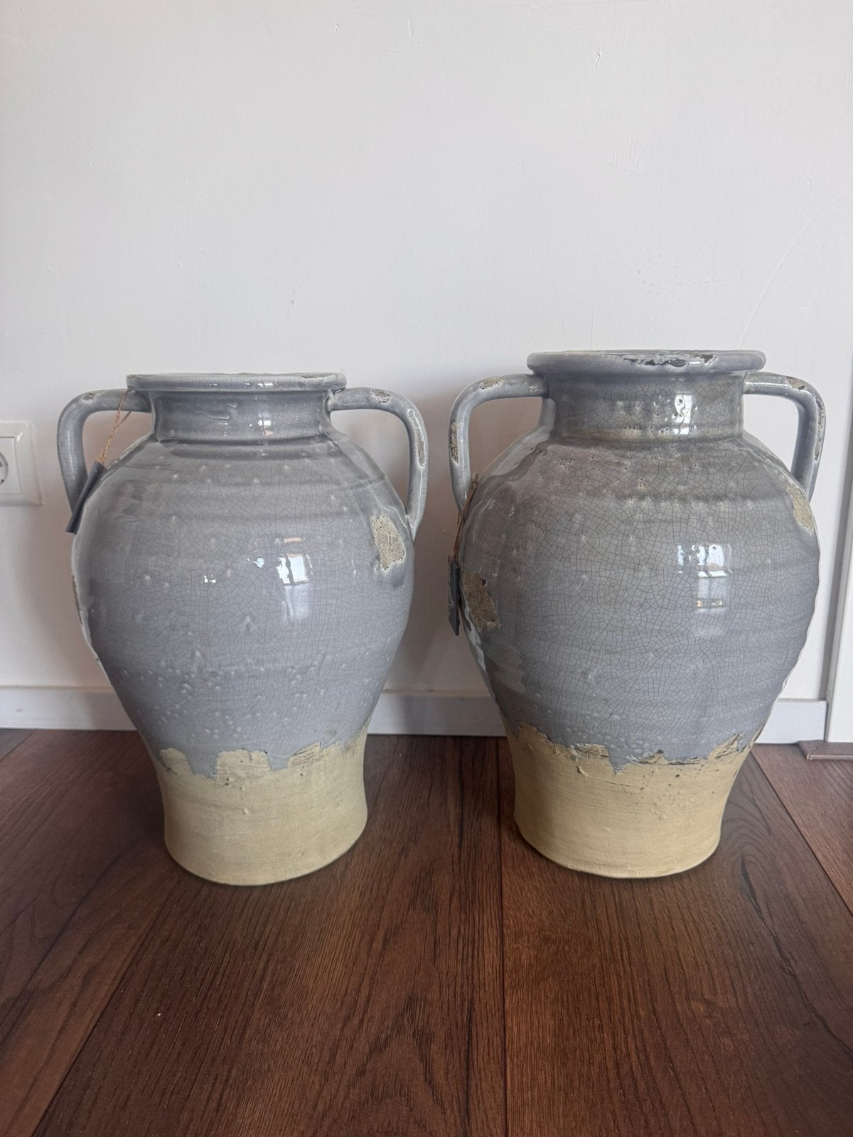 2 keramische kruiken, potten vazen decoratie, Ophalen, Zo goed als nieuw