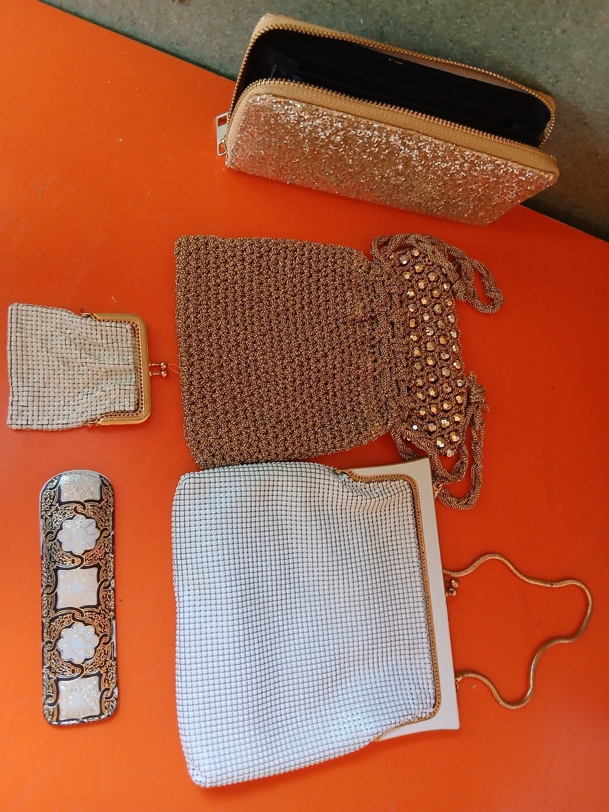 Diverse Vintage Avondtasjes en Portemonnees, Ophalen of Verzenden, Gebruikt, Overige kleuren, Avondtasje