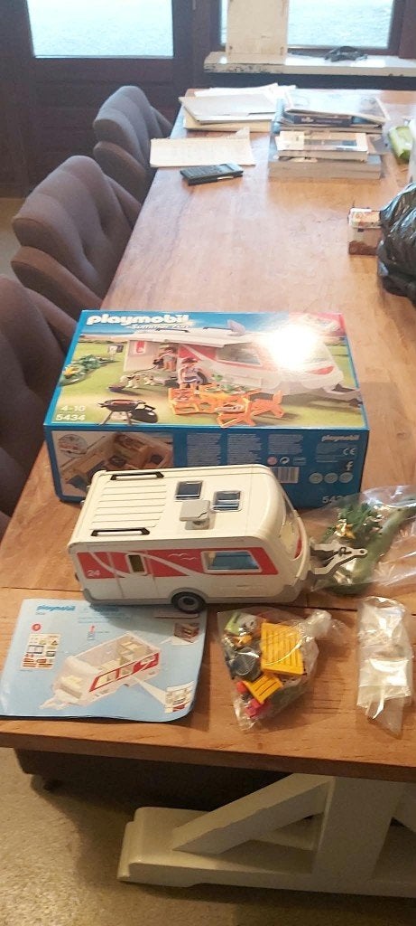 Playmobil - 5434 - Figuur - Caravan, Complete set, Voertuig, Zo goed als nieuw, Family fun