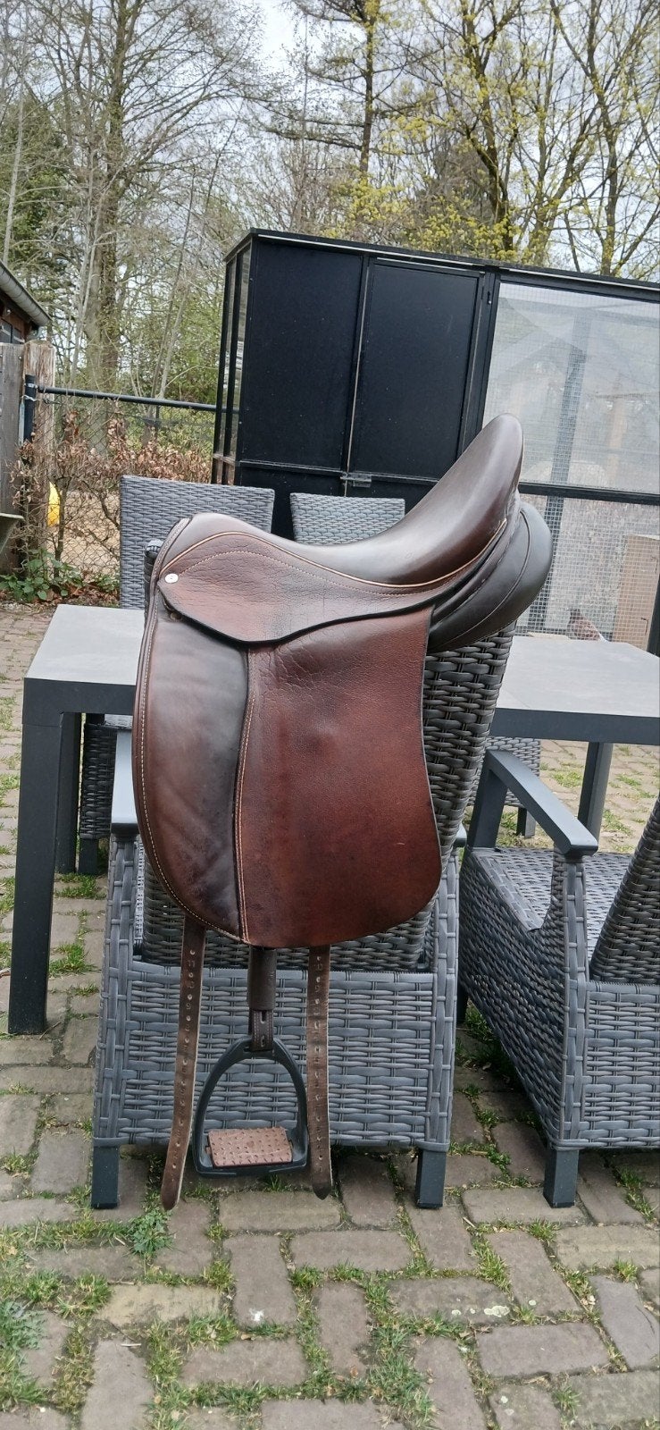 Ninon Schutte zadel Bermonde bruin leer, Ophalen of Verzenden, Zo goed als nieuw, Overige merken, Dressuur