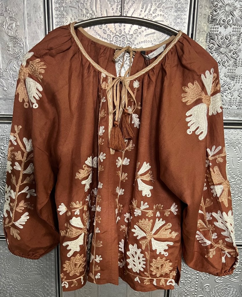 Summum. Prachtige top/blouse. Mt 38. Nieuw!!!, Maat 38/40 (M), Summum Woman, Bruin, Nieuw