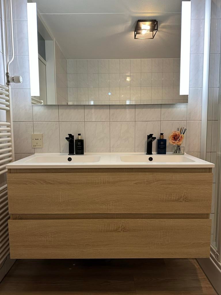 Lado Linie Lado onderbouwkast 120cm natuur eik, Huis en Inrichting, Badkamer | Badkamermeubels, 100 tot 150 cm, Nieuw, Ophalen of Verzenden