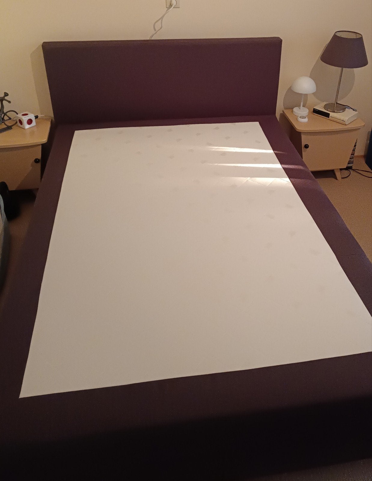2 persoons bed, 1.40 breed, Ophalen, Bruin, Tweepersoons, 140 cm