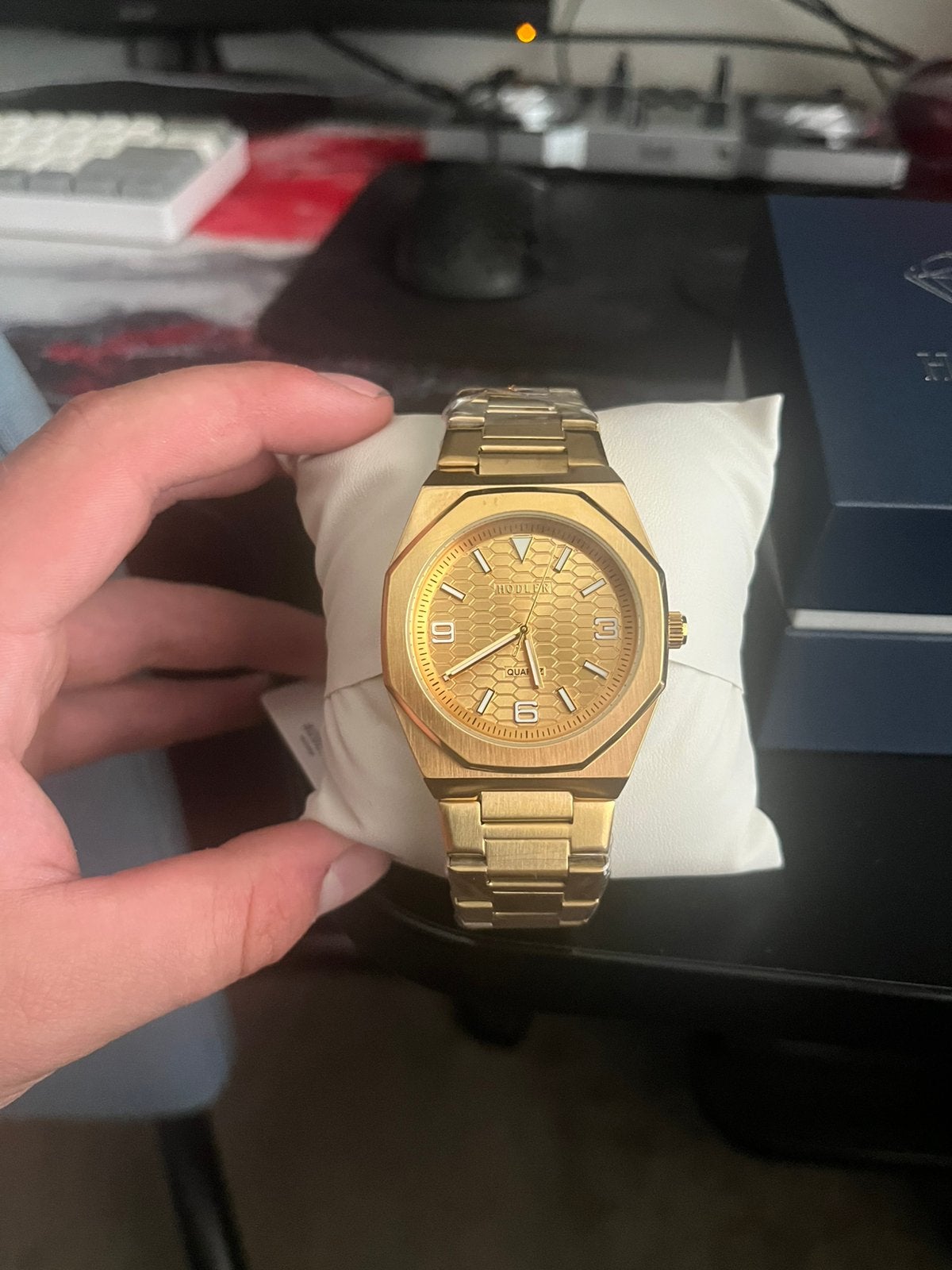 Hodler horloge, Ophalen of Verzenden, Zo goed als nieuw, Goud, Overige merken
