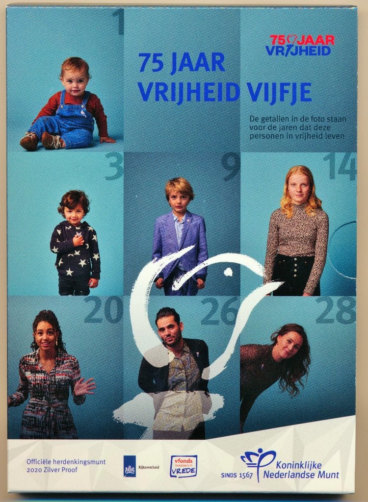 EUROMUNTEN NEDERLANDEN, Verzenden, Zilver, Overige landen, 5 euro