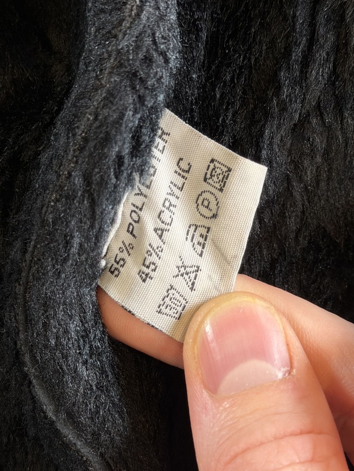 Zwarte Afghaanse jas dames (lammy coat / penny coat) maat L, Bayline Vintage Trading, Verzenden, Zwart, Maat 42/44 (L)