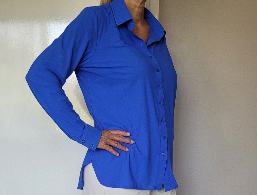 Studio Anneloes Poppy blouse XXL Kobaltblauw Travelstof, Studio Anneloes, Blauw, Maat 46/48 (XL) of groter, Ophalen of Verzenden
