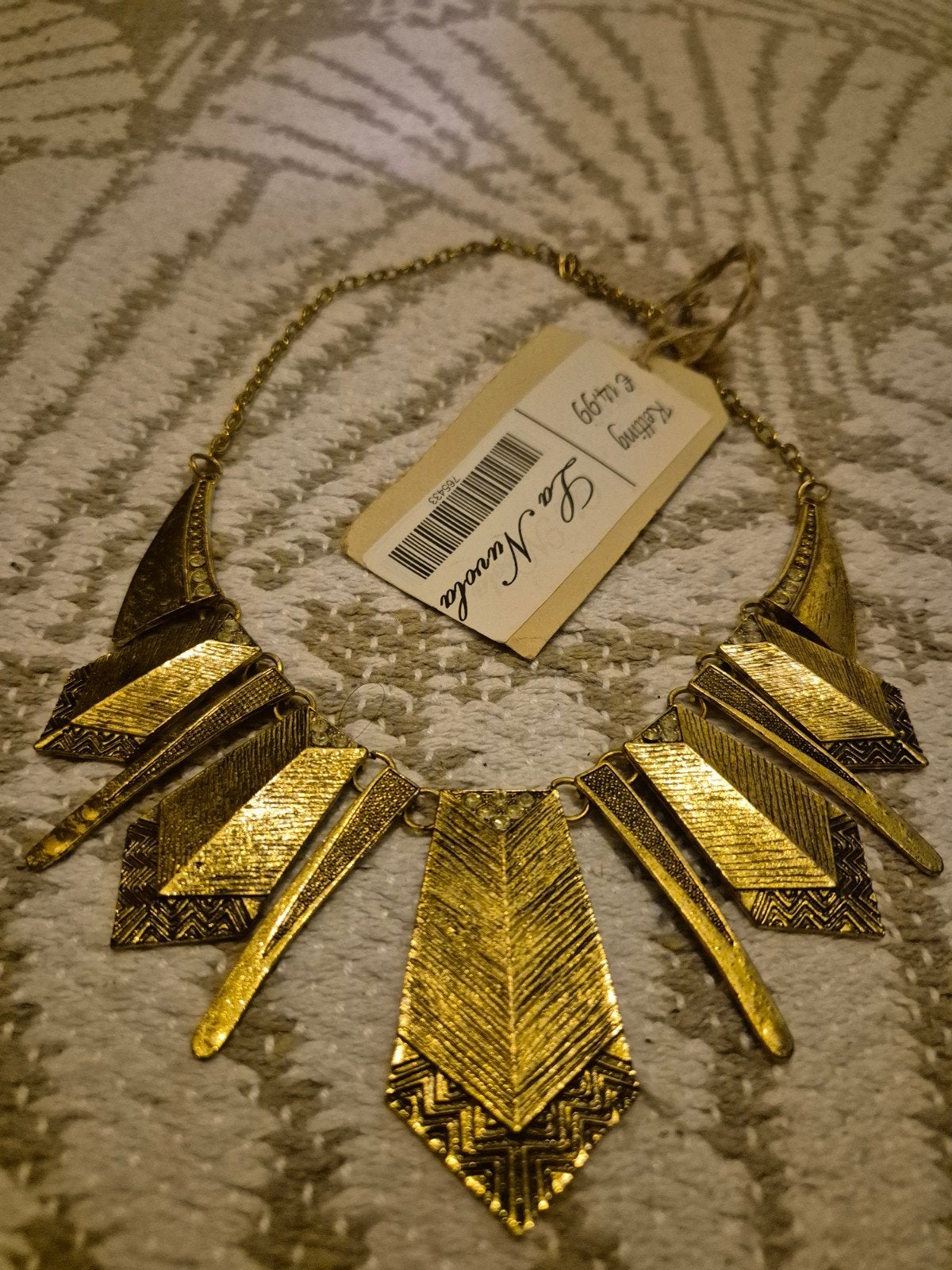 Gouden ketting met geometrische hanger - La Nuvola, Ophalen of Verzenden