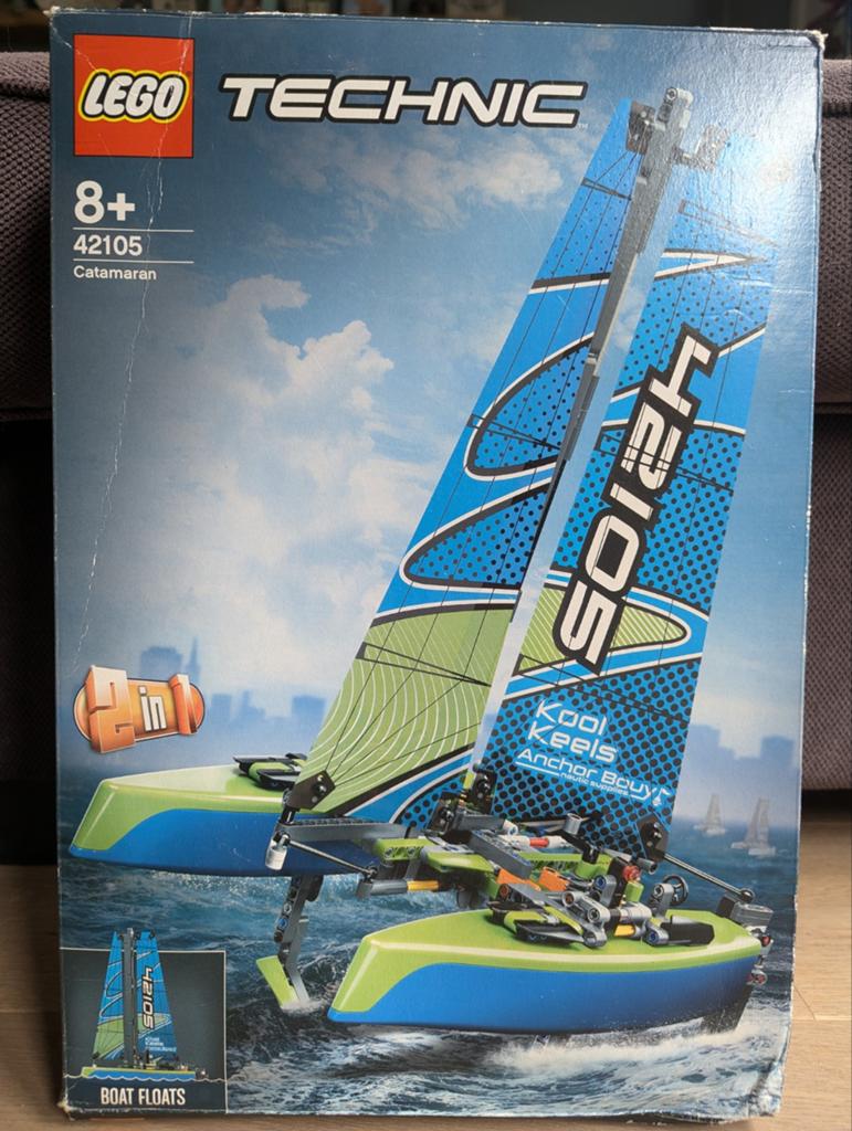 Technisch lego catamaran, Ophalen, Zo goed als nieuw, Technic, Complete set