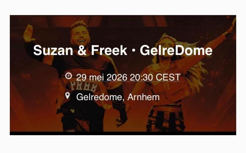 Ticket concert, Twee personen, Mei