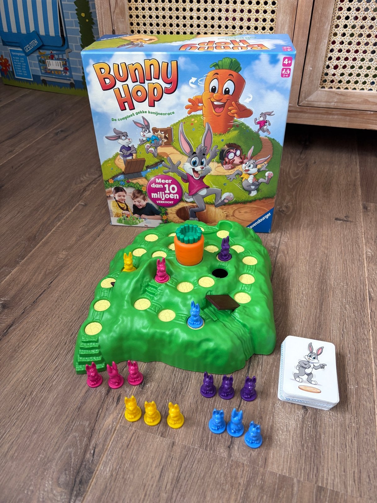 Bunny Hop spel - Zo goed als nieuw, Drie of vier spelers, Ophalen, Zo goed als nieuw