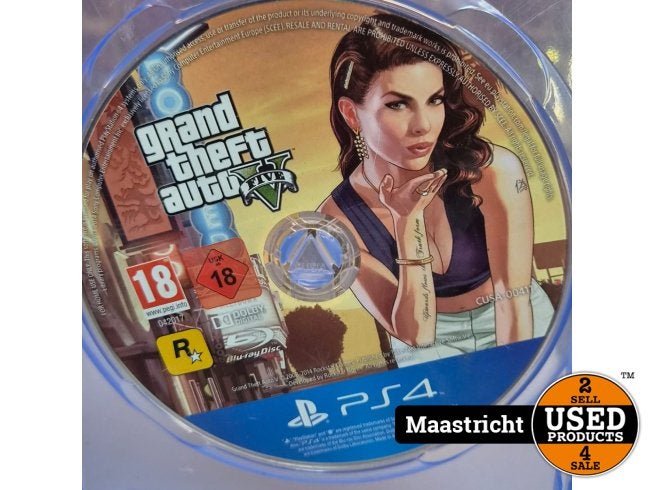PS4 Game | Grand Theft Auto Five (GTA 5) Zonder Hoes, Rockstar Games, Zo goed als nieuw, https://support.rockstargames.com/, 622 Broadway, New York, NY 10012, Verenigde Staten