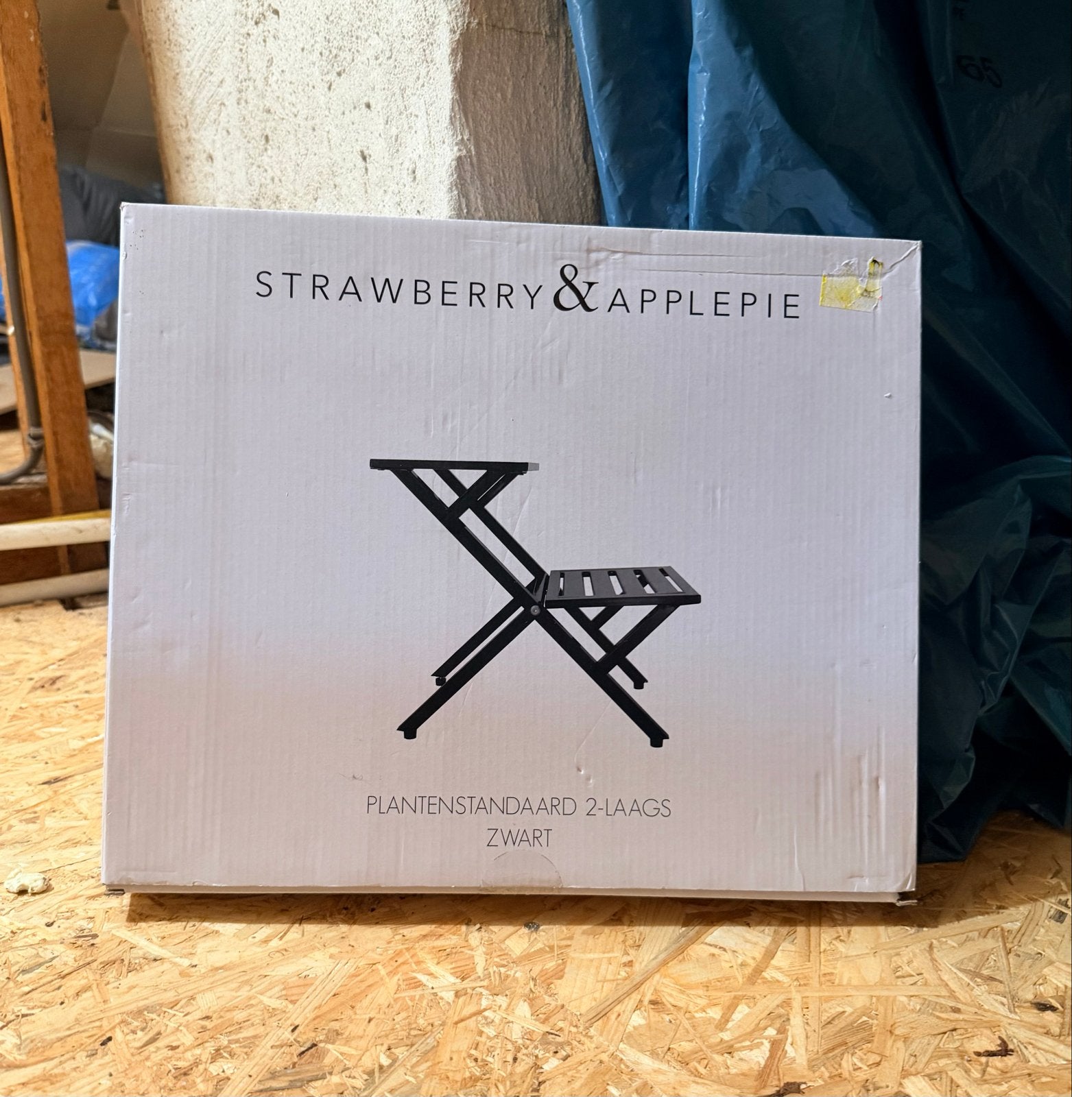 Strawberry & Applepie Plantenstandaard 2-laags Zwart, Tuin en Terras, Minder dan 60 cm, Nieuw, Ophalen of Verzenden, Binnen