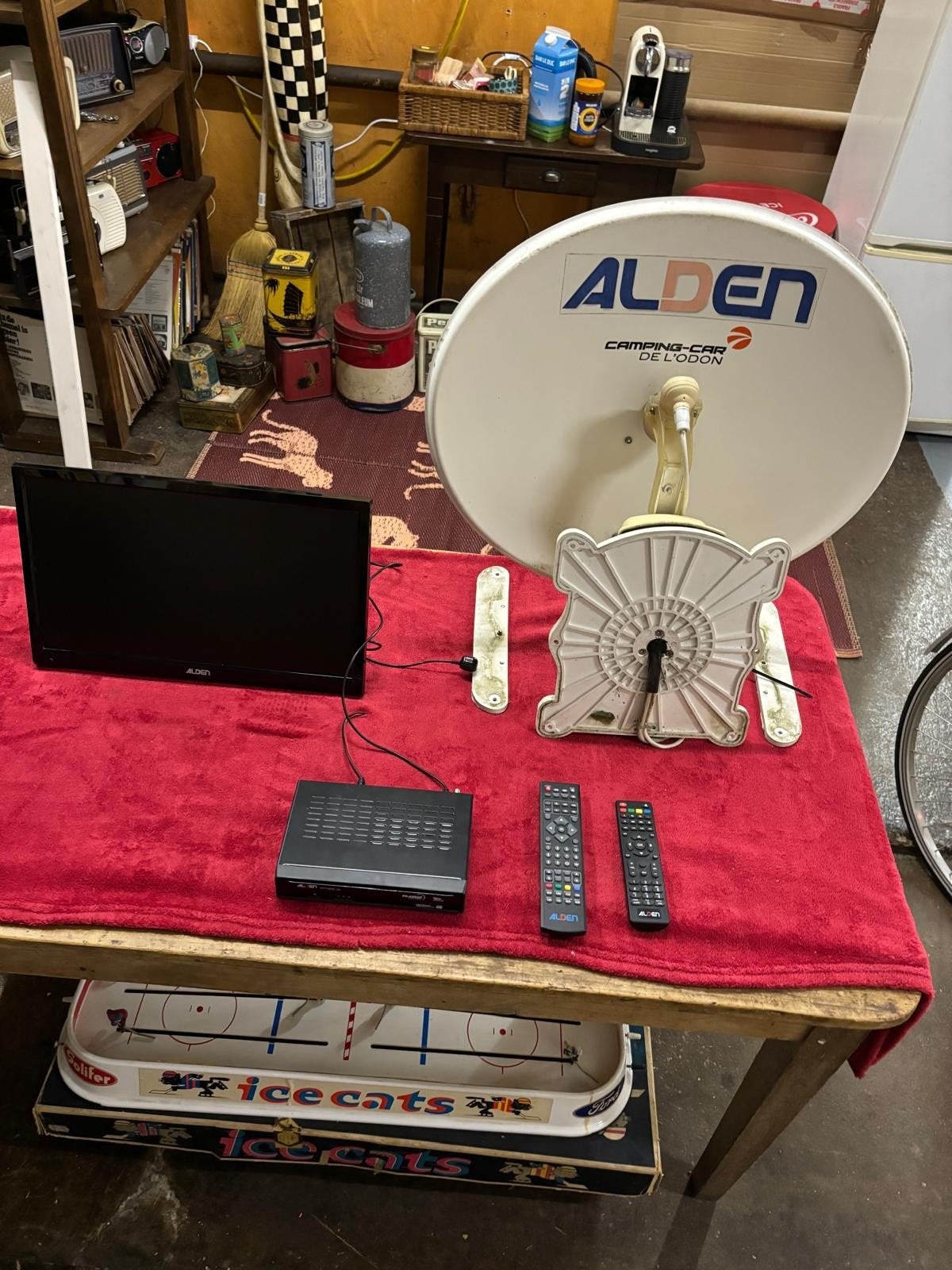 Alden schotel ontvanger tv set, Ophalen, Gebruikt, 40 tot 60 cm, Overige merken