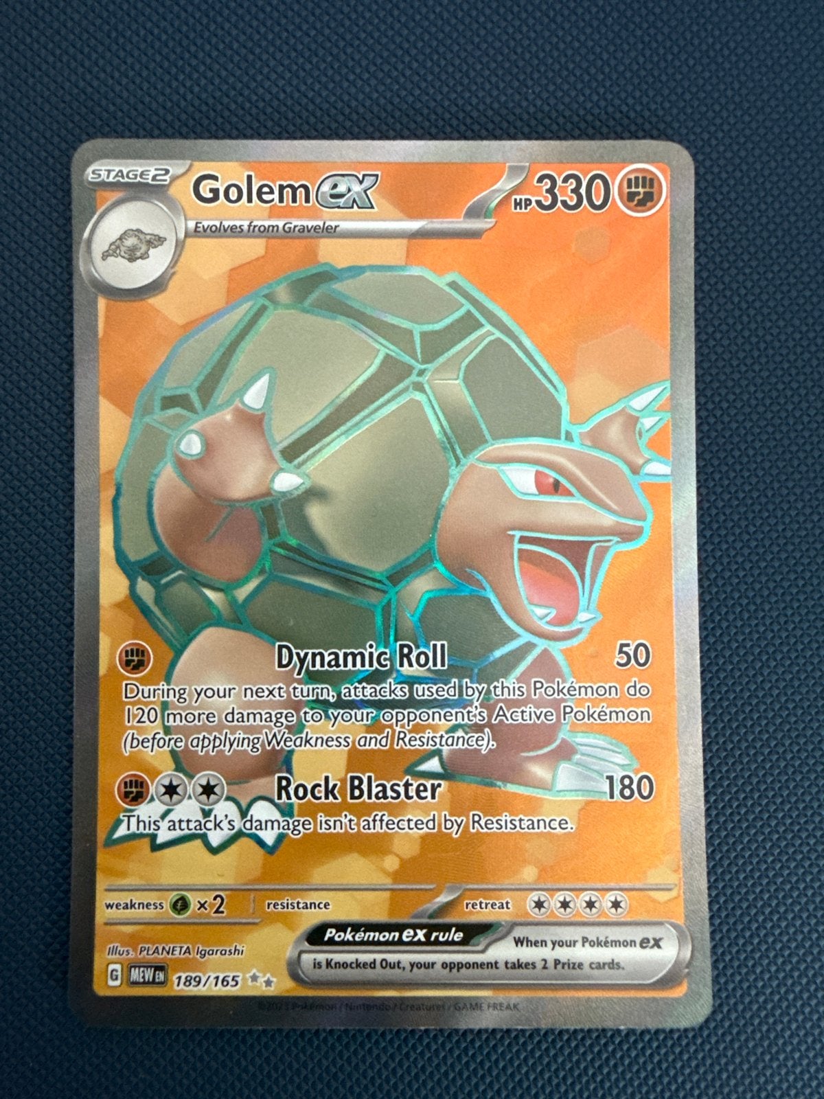 Golem EX 189/165, Ophalen of Verzenden, Zo goed als nieuw, Losse kaart, Foil