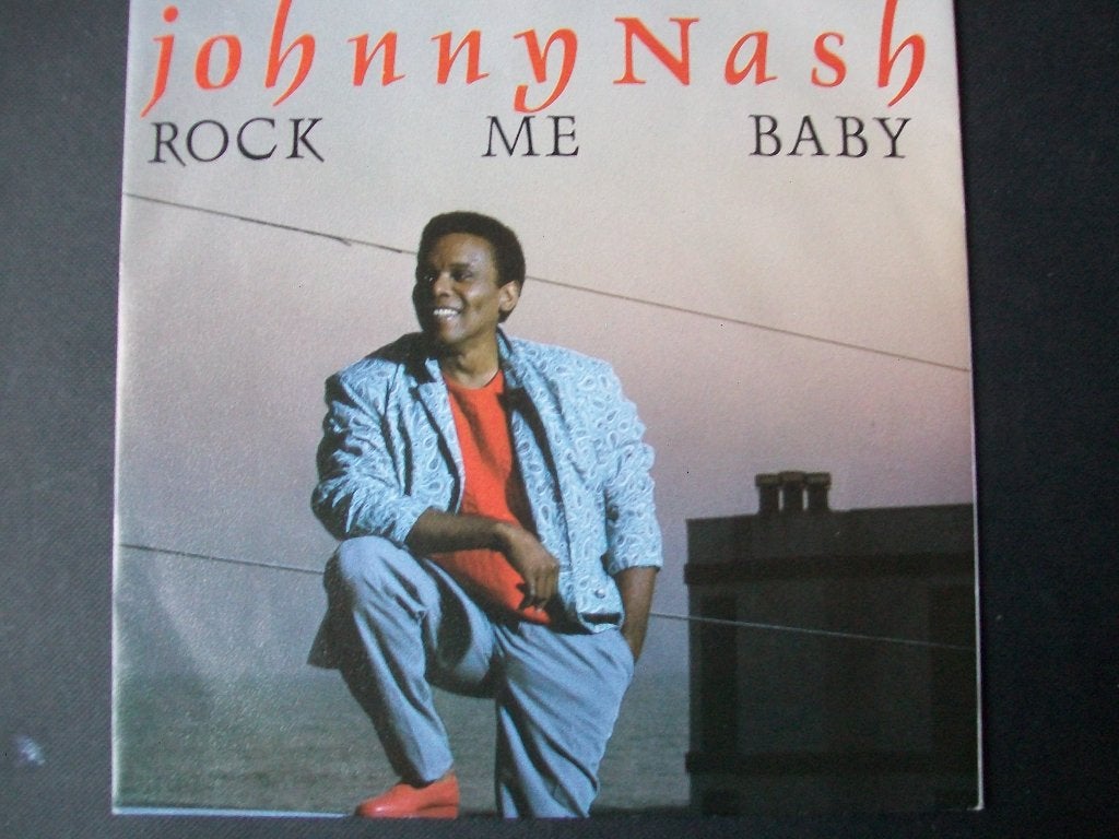 Johnny Nash met Rock Me Baby (1985) in nieuwstaat , Verzenden, 7 inch, Zo goed als nieuw, Inclusief binnenhoes