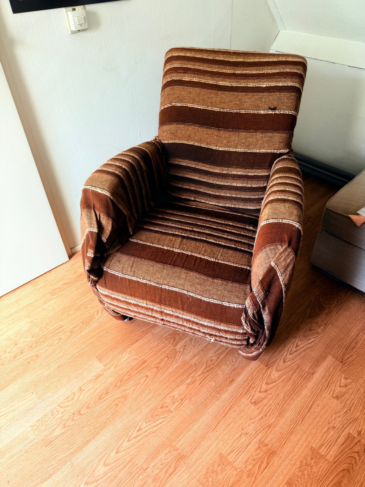 Fauteuil met eigengemaakte hoes, Ophalen, Gebruikt