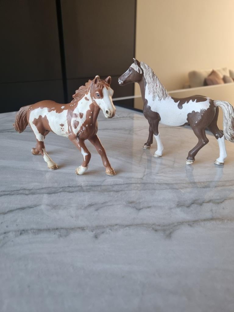 Schleich, Bonte paarden set, Ophalen of Verzenden, Gebruikt, Paard, Beeldje of Figuurtje