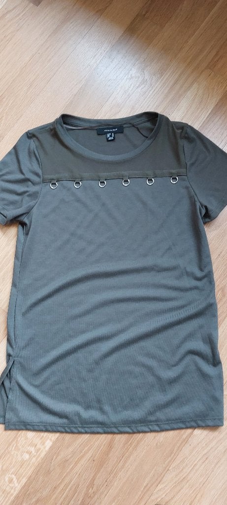 NIEUW! ATMOSPHERE groen t-shirt mt. 42 *ringetjes*, Atmosphere, Maat 42/44 (L), Nieuw, Ophalen of Verzenden
