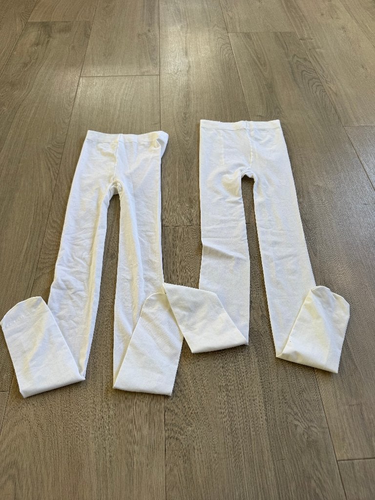 Twee witte panty maillots nieuw maat XS / S DW, Maat 36/38 (S), Wit, Nieuw, Ophalen of Verzenden