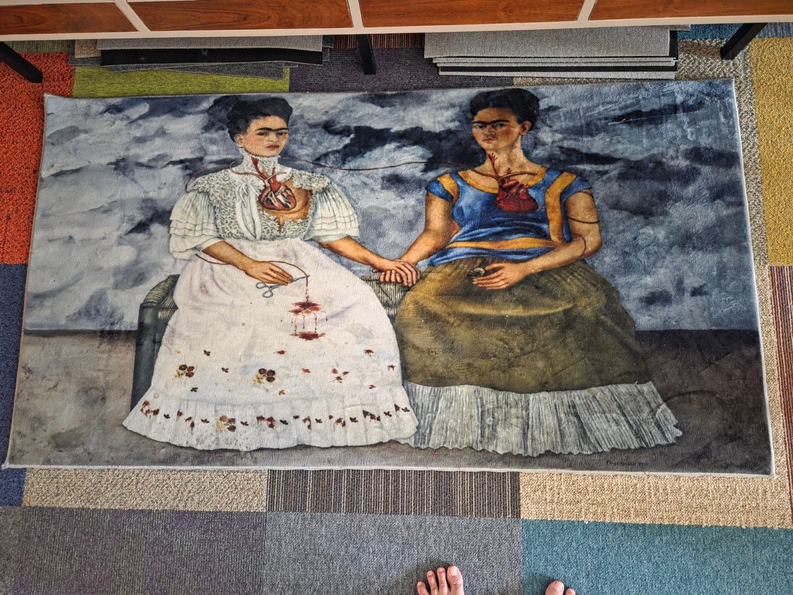 Frida Kahlo tapijt/ vloerkleed, Ophalen