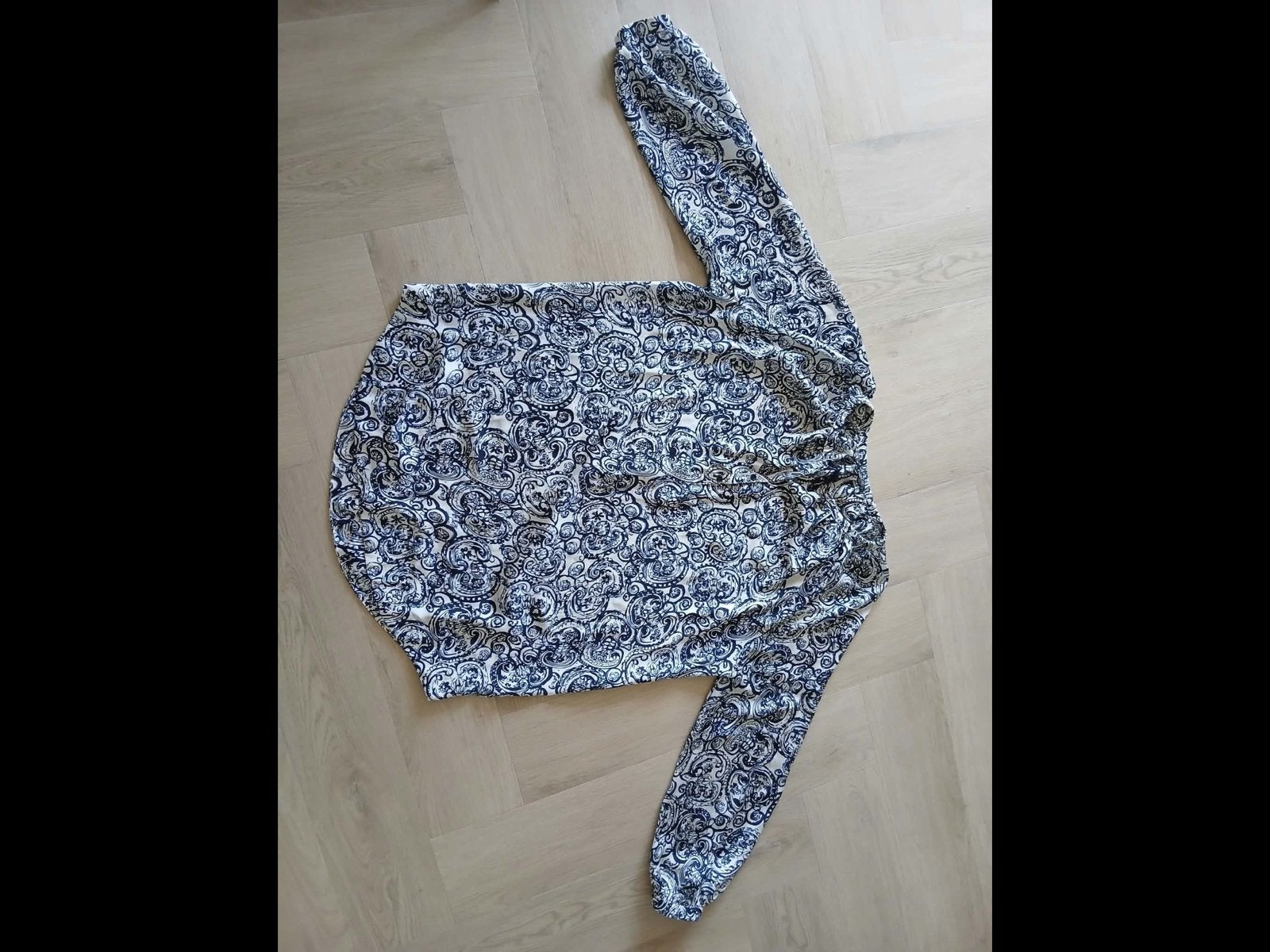 Blouse/ tuniek met lange mouwen en leuke  print van Norah, Maat 38/40 (M), Blauw, Ophalen of Verzenden, Zo goed als nieuw