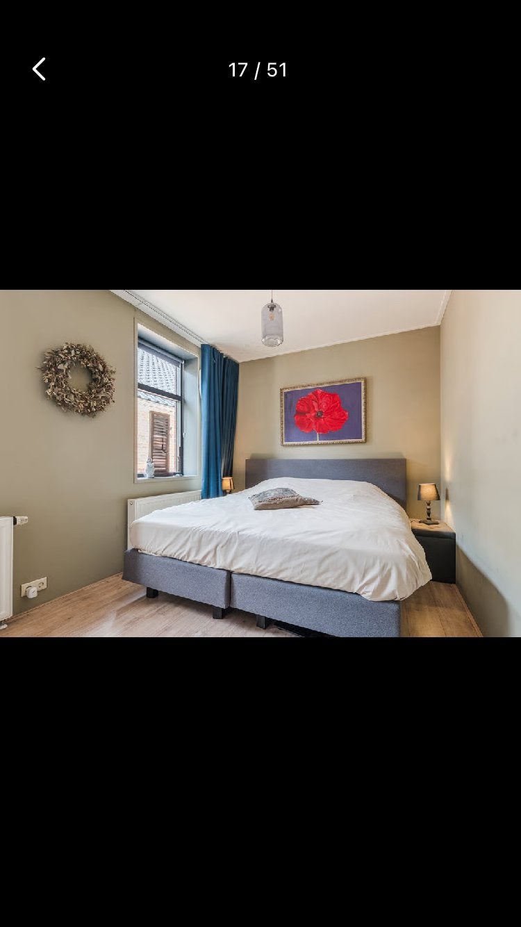 Bed, lits jumeaux, grijs, Ophalen, Gebruikt, Tweepersoons, Landelijk en neutraal