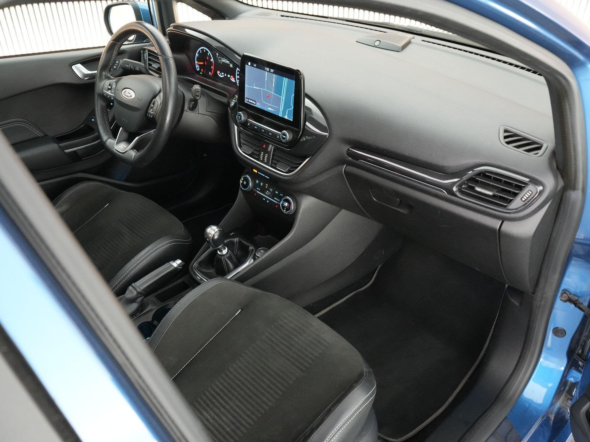 Ford Fiesta ST-3 1.5 200pk PERFORMANCE PACK |pano|launch con, Auto's, Voorwielaandrijving, Blauw, Leder en Stof, Bedrijf