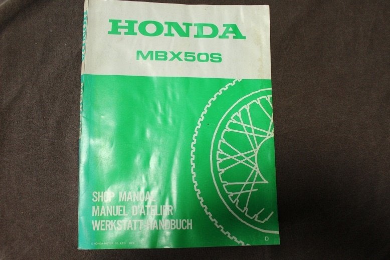 Honda MBX50S 1983 moped bromfiets shop manual, Ophalen of Verzenden, Gebruikt