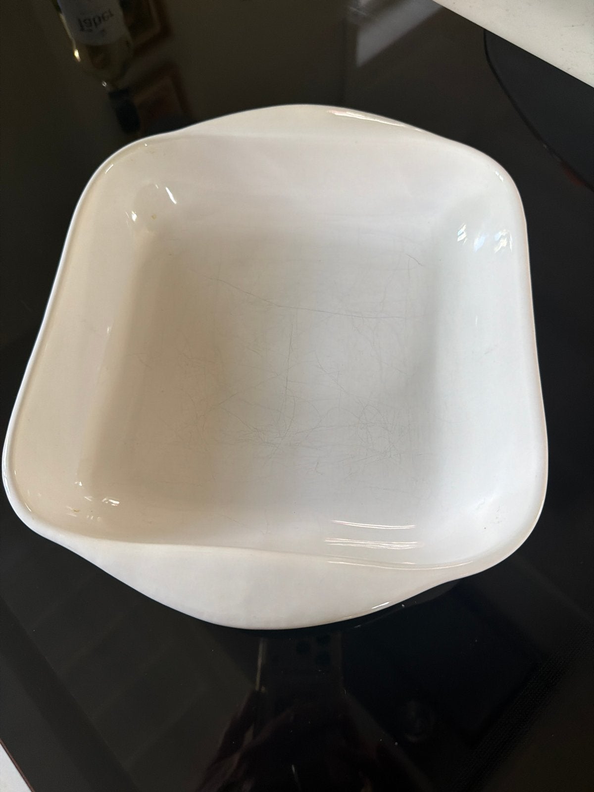 Vierkante ovenschaal 24 cm - Vivo Villeroy & Boch, Gebruikt, Ophalen of Verzenden, Steen/keramiek, Wit