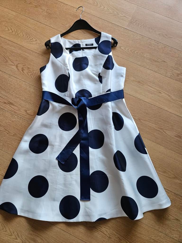 Jurk maat 46 Vivance collection, Kleding | Dames, Jurken, Zo goed als nieuw, Maat 46/48 (XL) of groter, Blauw, Knielengte, Ophalen of Verzenden