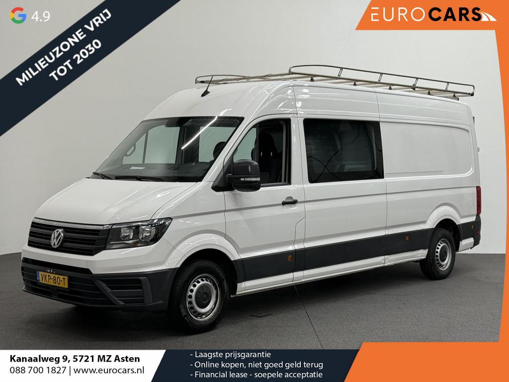 Volkswagen Crafter 35 2.0 TDI L4H3 Dubbele Cabine Automaat N, Auto's, Bestelauto's, Stof, Gebruikt, Zwart, 4 cilinders