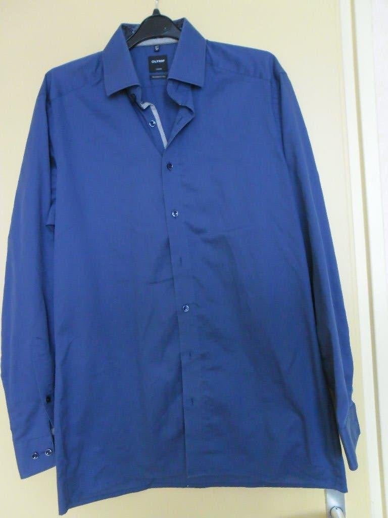 z.g.a.n. heren overhemd Maat M, Blauw, Zo goed als nieuw, Olymp, Halswijdte 39/40 (M)